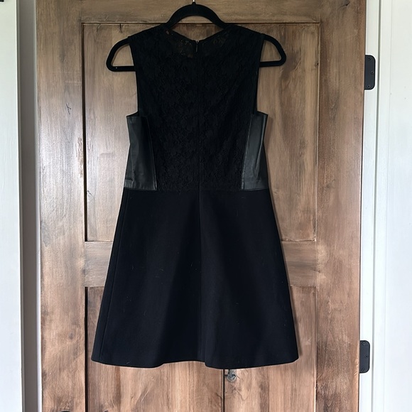 Maje Lamb Leather and Wool dress - Picture 6 of 6